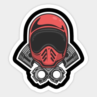 Cool Motocross Logo Helmet - Dirt Bike Sticker